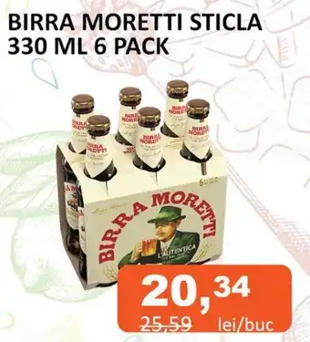 Unicarm BIRRA MORETTI STICLA 330 ML 6 PACK Ofertă
