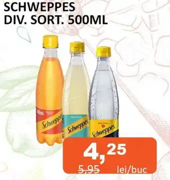 Unicarm SCHWEPPES DIV. SORT. 500ML Ofertă
