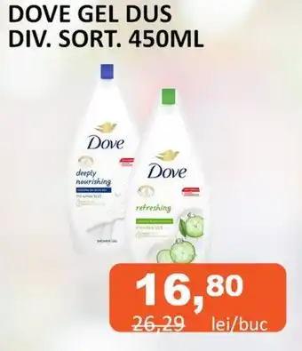 Unicarm DOVE GEL DUS DIV. SORT. 450ML Ofertă