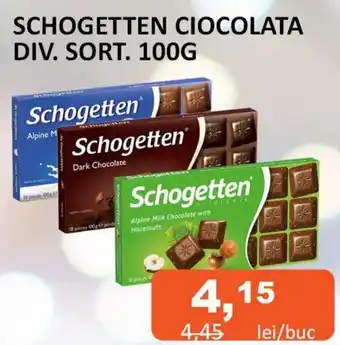 Unicarm SCHOGETTEN CIOCOLATA DIV. SORT. 100G Ofertă
