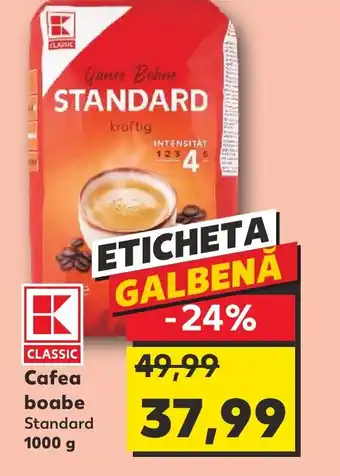 Kaufland Cafea boabe Standard 1000 g Ofertă