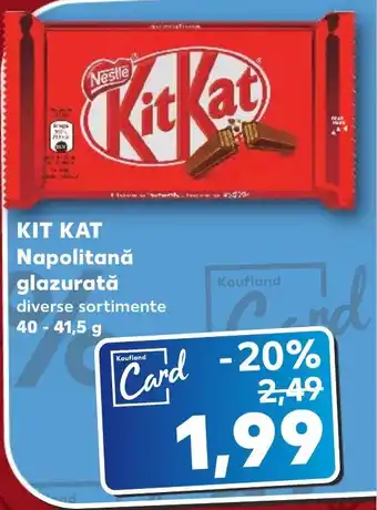 Kaufland KIT KAT Napolitană glazurată Ofertă
