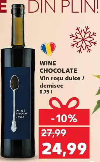 Kaufland WINE CHOCOLATE Vin roşu dulce / demisec 0,75 L Ofertă
