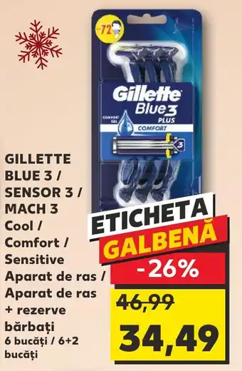 Kaufland GILLETTE BLUE 3/ SENSOR 3/ MACH 3 Ofertă