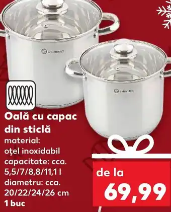 Kaufland Oală cu capac din sticlă Ofertă