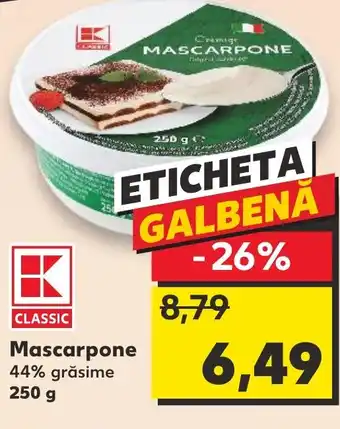 Kaufland Mascarpone 44% grăsime 250 g Ofertă