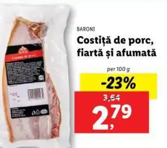 Lidl BARONI Costiță de porc, fiartă şi afumată Ofertă