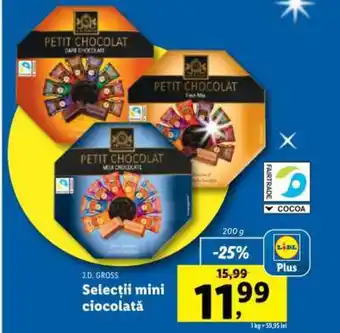 Lidl 3.D. GROSS Selecții mini ciocolată Ofertă