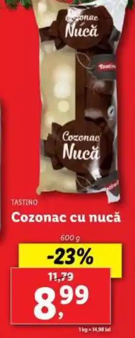 Lidl TASTINO Cozonac cu nucă Ofertă
