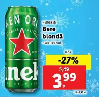 Lidl HEINEKEN Bere blondă Ofertă