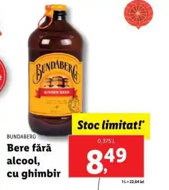 Lidl BUNDABERG Bere fără alcool, cu ghimbir Ofertă