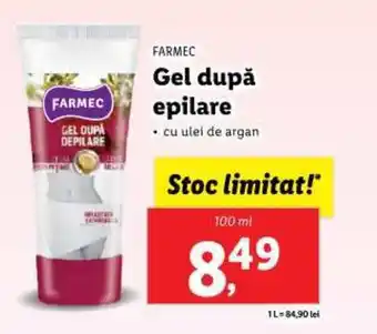 Lidl FARMEC Gel după epilare Ofertă