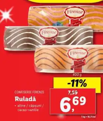 Lidl CONFISERIE FIRENZE Ruladă Ofertă