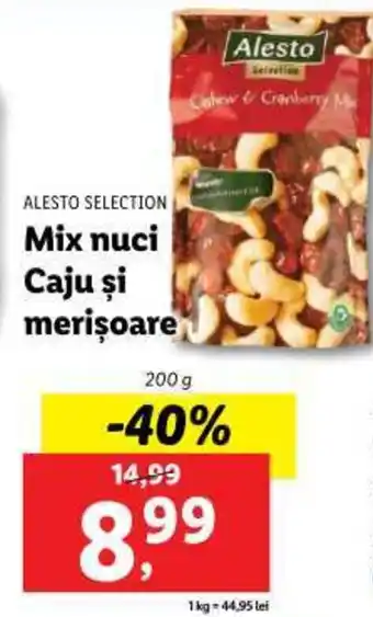 Lidl ALESTO SELECTION Mix nuci Caju şi merişoare Ofertă