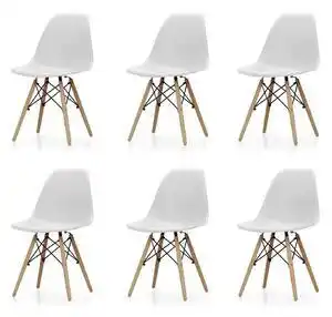 Favi Set 6 scaune bucatarie/dining velo albe Ofertă