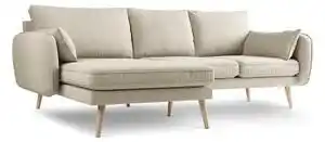 Favi Colțar cu extensie pe partea stângă kooko home lento, bej Ofertă