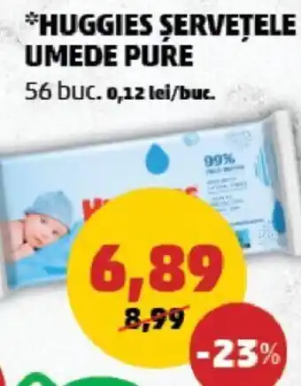 Penny HUGGIES ȘERVEȚELE UMEDE PURE Ofertă