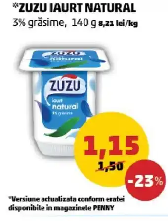 Penny ZUZU IAURT NATURAL Ofertă