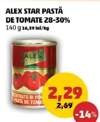 Penny ALEX STAR PASTĂ DE TOMATE 28-30% Ofertă