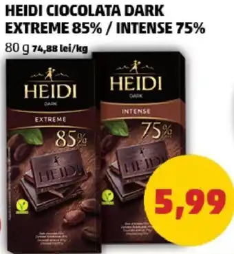 Penny HEIDI CIOCOLATA DARK EXTREME 85% / INTENSE 75% Ofertă