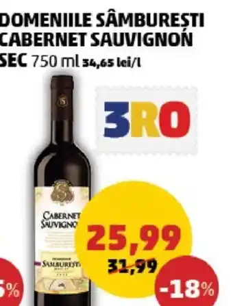 Penny DOMENIILE SÂMBURESTI CABERNET SAUVIGNON SEC Ofertă