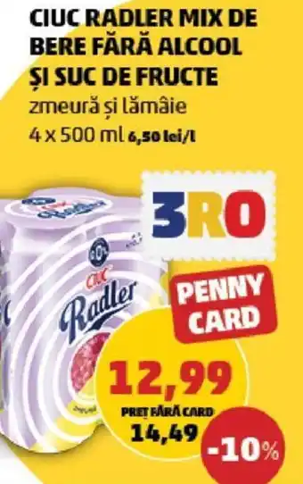 CIUC RADLER MIX DE BERE FĂRĂ ALCOOL ȘI SUC DE FRUCTE