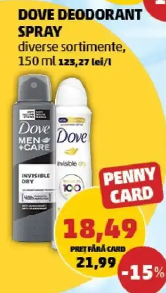 Penny DOVE DEODORANT SPRAY Ofertă