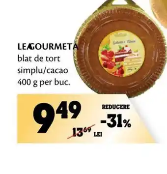 LEAGOURMETA blat de tort simplu/cacao