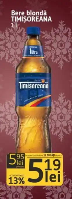Supeco Bere blondă TIMIŞOREANA 1 L Ofertă