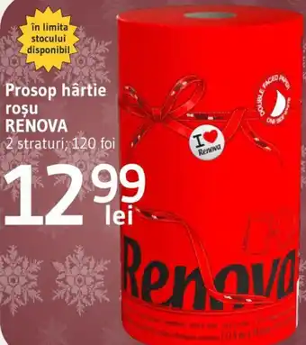 Supeco Prosop hârtie roşu RENOVA Ofertă