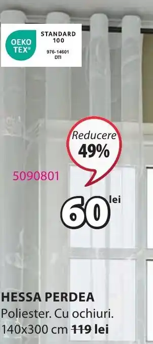 JYSK HESSA PERDEA Ofertă