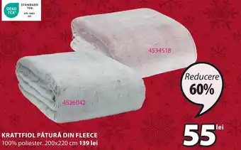 JYSK KRATTFIOL PĂTURĂ DIN FLEECE Ofertă