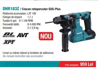 Makita MAKITA DHR183Z / Ciocan rotopercutor SDS-Plus Ofertă