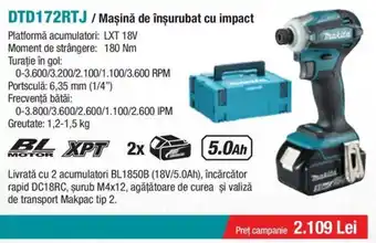 Makita MAKITA DTD172RTJ/Mașină de înșurubat cu impact Ofertă
