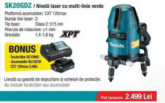 Makita MAKITA SK20GDZ/Nivelă laser cu multi-linie verde Ofertă