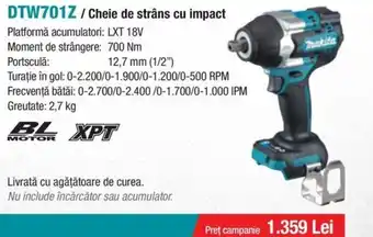 Makita MAKITA DTW701Z/Cheie de strâns cu impact Ofertă