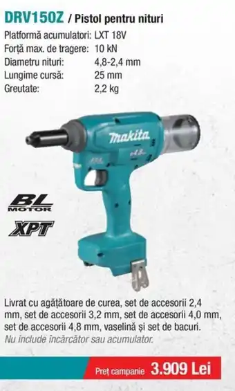 Makita MAKITA DRV150Z/Pistol pentru nituri Ofertă
