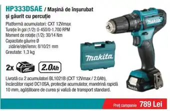 MAKITA HP333DSAE / Mașină de înșurubat şi găurit cu percuţie
