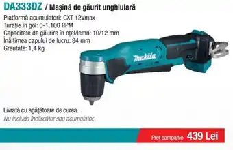 Makita MAKITA DA333DZ / Maşină de găurit unghiulară Ofertă