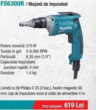 Makita MAKITA FS6300R / Maşină de înşurubat Ofertă
