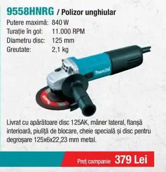 Makita MAKITA 9558HNRG/Polizor unghiular Ofertă