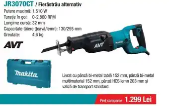 Makita MAKITA JR3070CT / Fierăstrău alternativ Ofertă