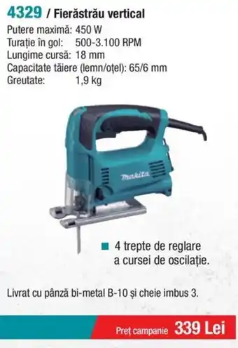 Makita MAKITA 4329 / Fierăstrău vertical Ofertă