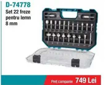 Makita D-74778 Set 22 freze pentru lemn Ofertă