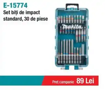 Makita E-15774 Set biţi de impact standard, 30 de piese Ofertă