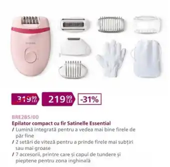 Carrefour Epilator compact cu fir Satinelle Essential Ofertă