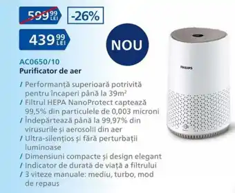Carrefour AC0650/10 Purificator de aer Ofertă
