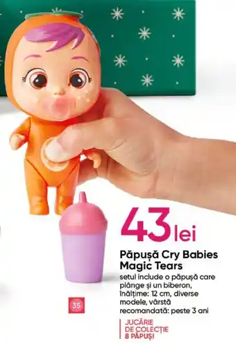 Pepco Păpuşă Cry Babies Magic Tears Ofertă