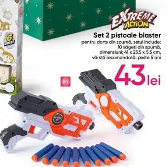 Pepco Set 2 pistoale blaster Ofertă