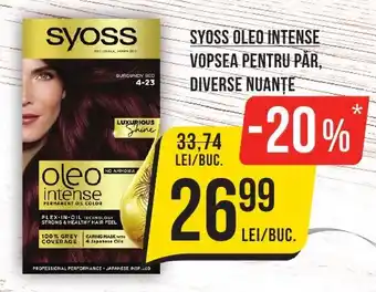 Mega Image SYOSS OLEO INTENSE VOPSEA PENTRU PĂR. DIVERSE NUANȚE Ofertă